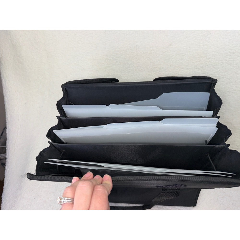 Crop In Style Paper Taker 12x12 Scrapbook Paper Storage Organizer Bag Navy Black - Picture 4 of 6